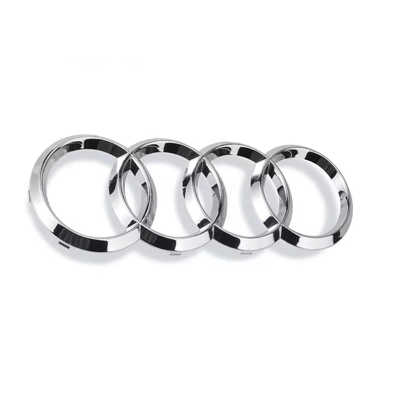 Gloss Black Audi Emblem Set - Front & Rear • Fits Most Audi Models