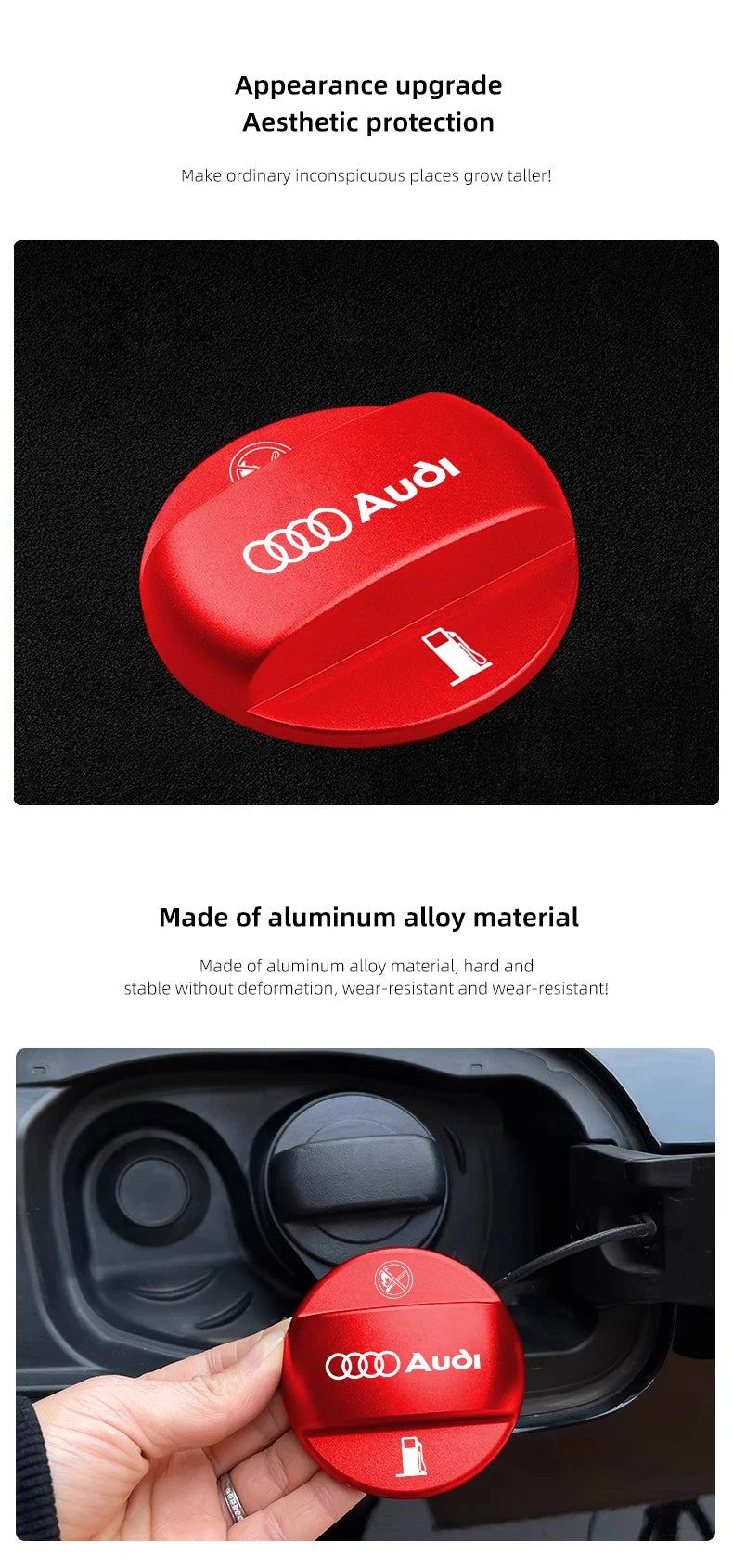 Audi Fuel Cap Cover - Fits most models.