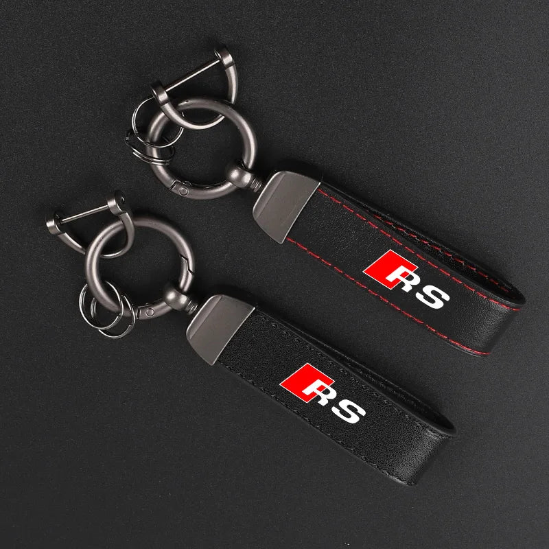 Deluxe Leather Keychain Pendant AUDI RS