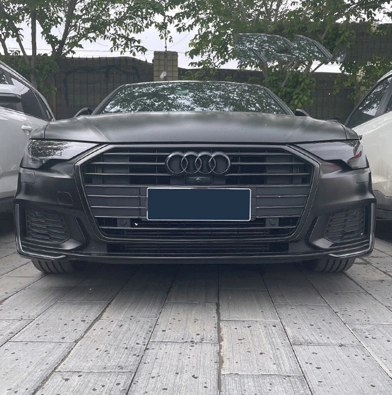 Gloss Black Audi Emblem Set - Front & Rear • Fits Most Audi Models