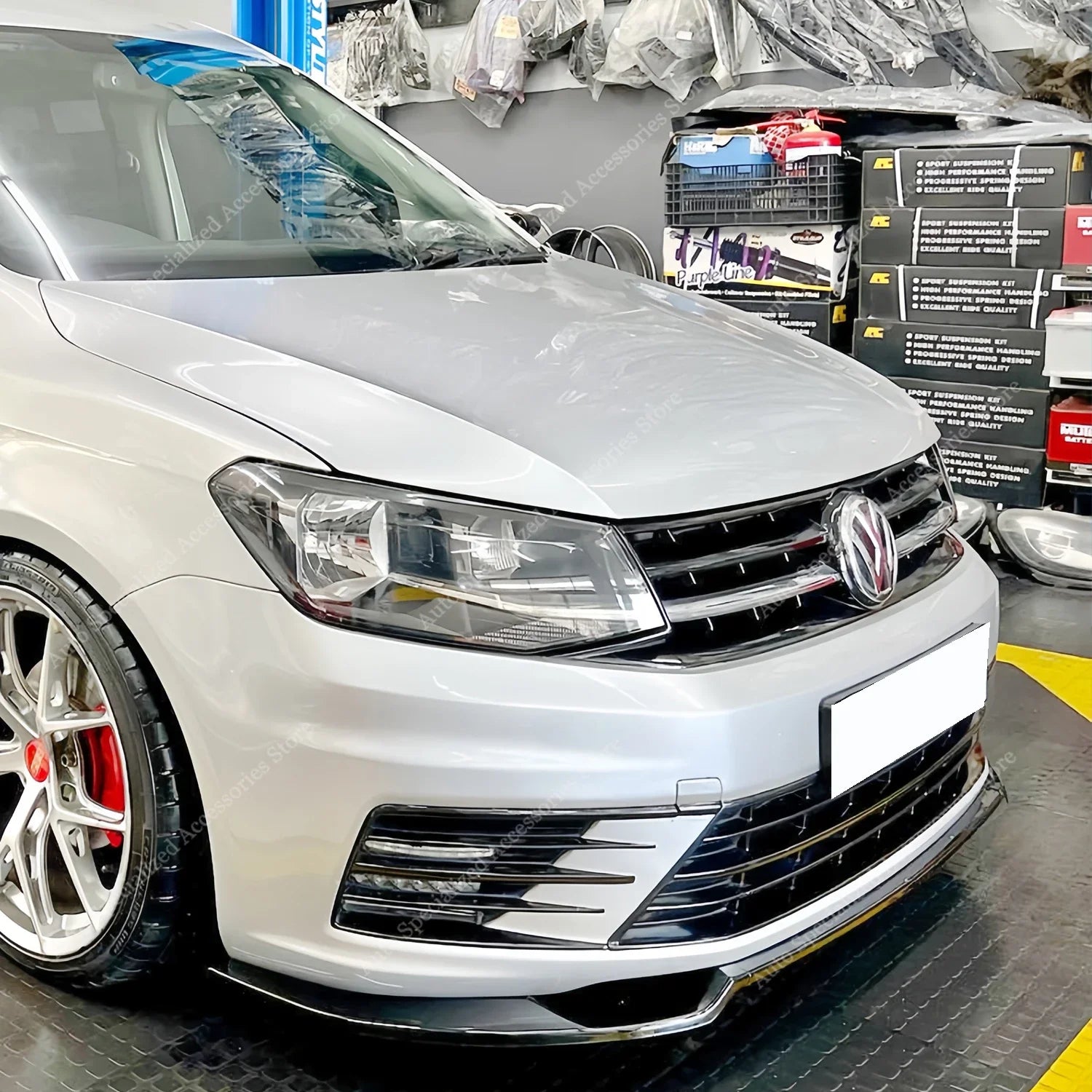 VW Caddy MK4 Front Bumper Lip Spoiler Splitter 2015-2020