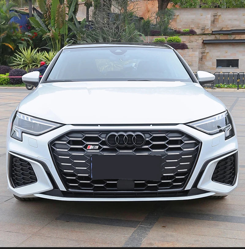 Gloss Black Audi Emblem Set - Front & Rear • Fits Most Audi Models