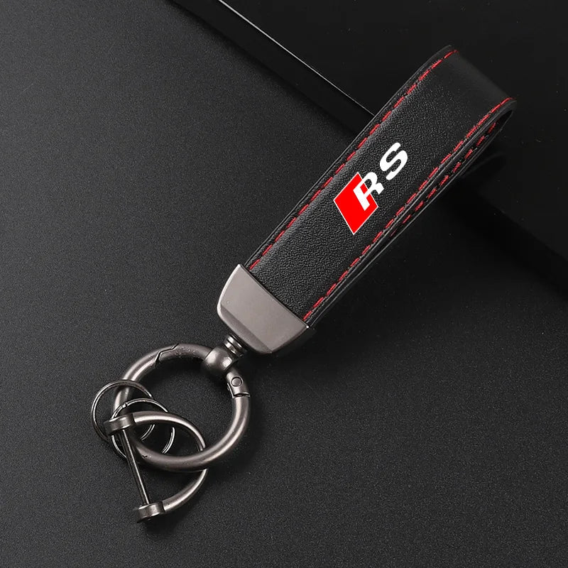 Deluxe Leather Keychain Pendant AUDI RS