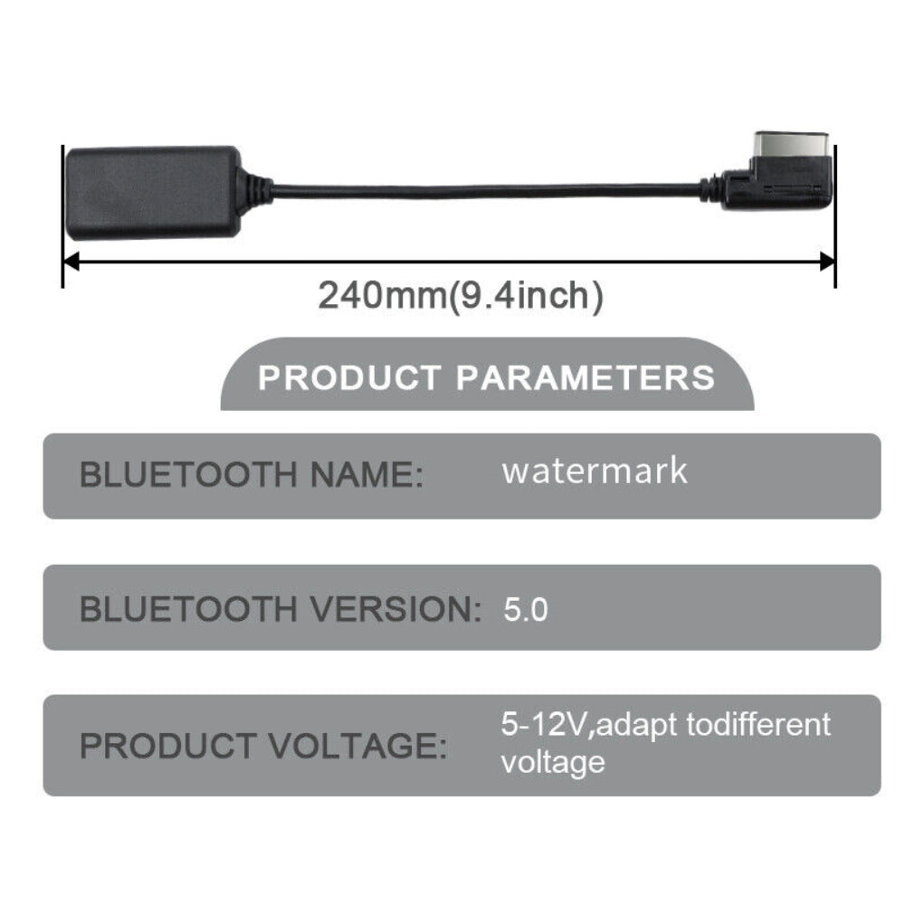AMI MMI Bluetooth Music Interface AUX Audio Cable Adapter - Most Models