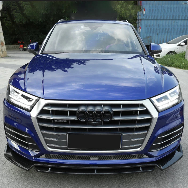 Gloss Black Audi Emblem Set - Front & Rear • Fits Most Audi Models