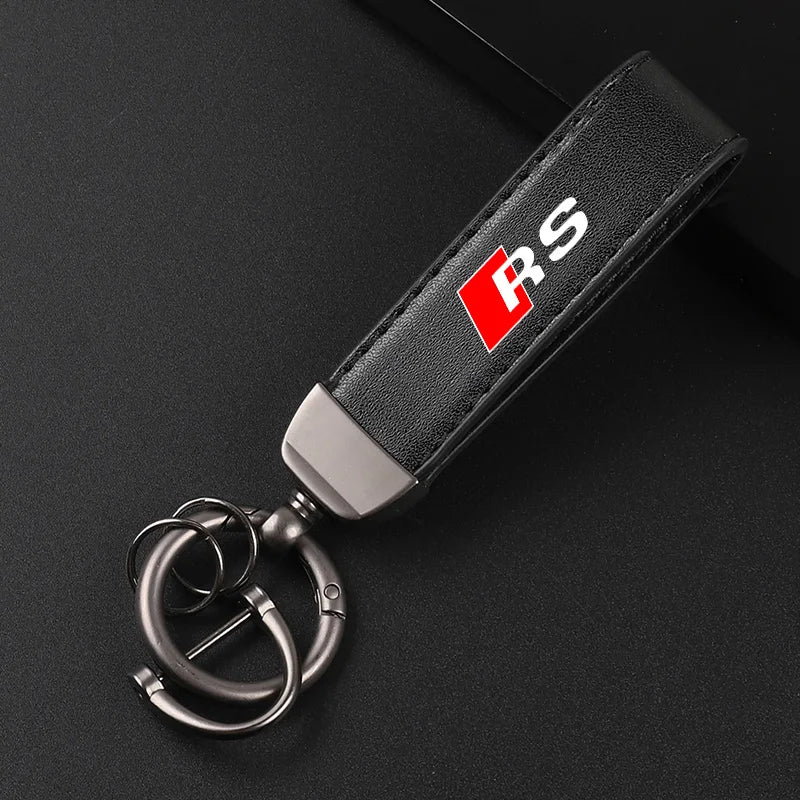 Deluxe Leather Keychain Pendant AUDI RS