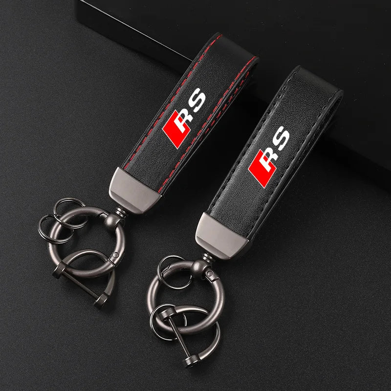 Deluxe Leather Keychain Pendant AUDI RS