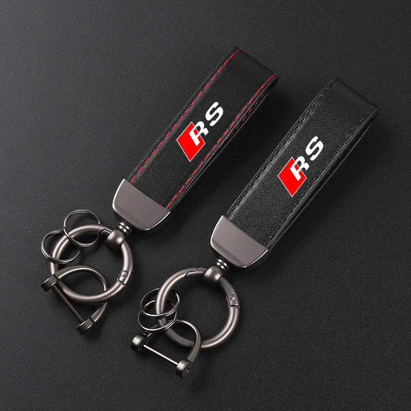 Deluxe Leather Keychain Pendant AUDI RS