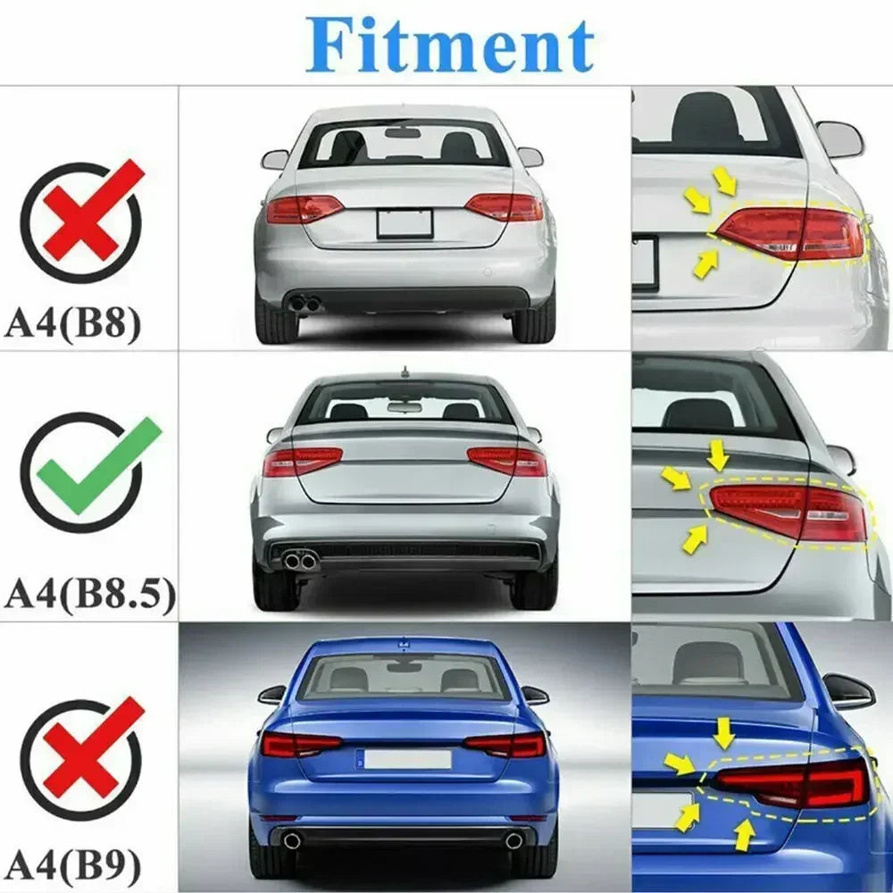 Ducktail Rear Spoiler – OEM Sport Look - Fits Audi A4 B8.5 Sedan